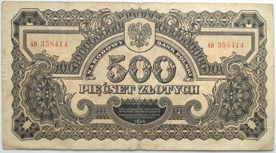 500 zł 1944 ser. AB