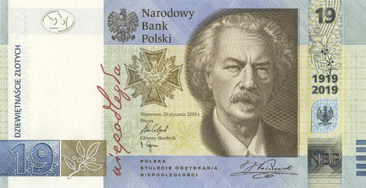 19 zł 2019 PWPW Paderewski