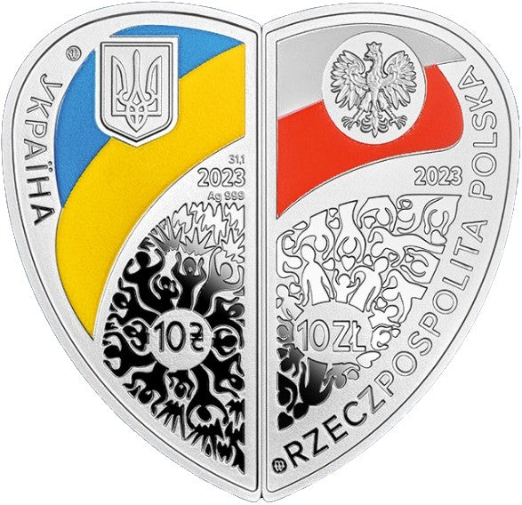 Przyjaźń i braterstwo (zestaw 10 zł + 10 hrywien)