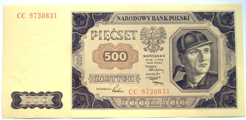 500 zł 1948 st. UNC