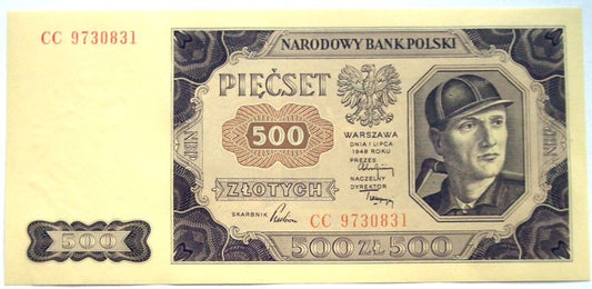 500 zł 1948 st. UNC